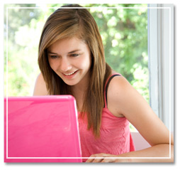 girl at laptop