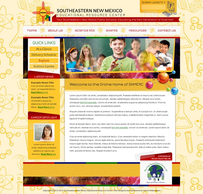 Educational Website Template: SERNM