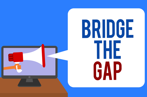 bridge the gap speech bubble