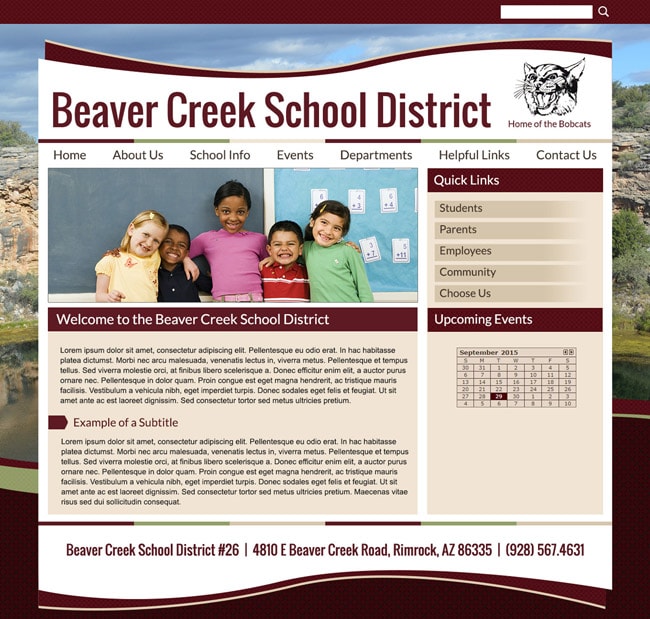 School District Template Website: Beaver Creek School District