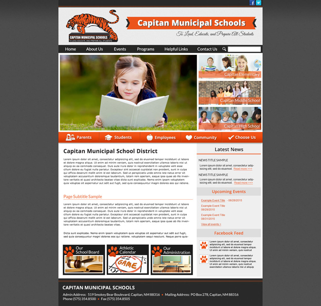 Website for Districts: Capitan