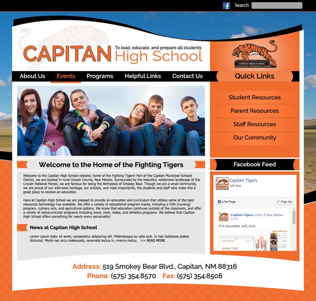 District School Website: Capitain High School