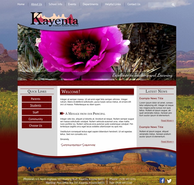 District Website Template: Kayenta Unified School District