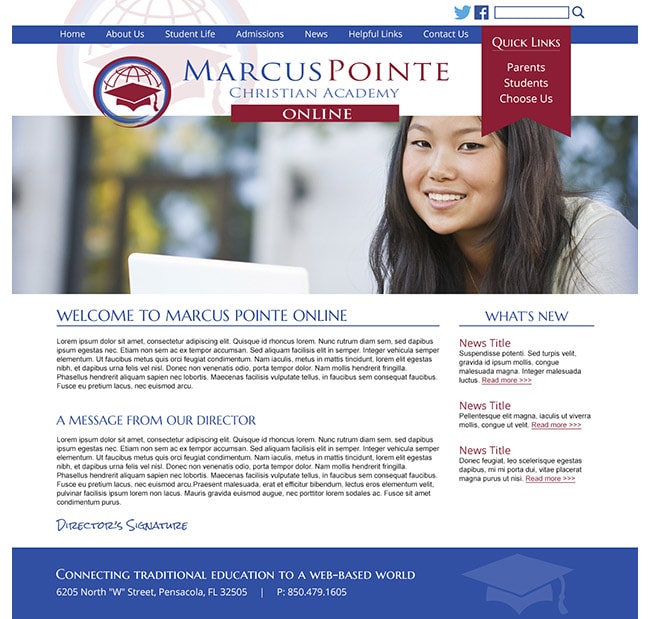 Customized School Template: Marcus Pointe