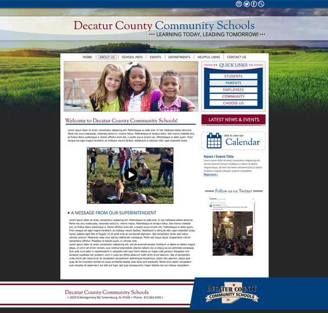Template School Website: Decatur County Community Schools