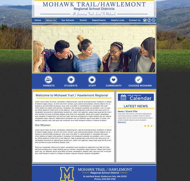 District School Website: Mohawk Trail and Hawlemont Regional School Districts