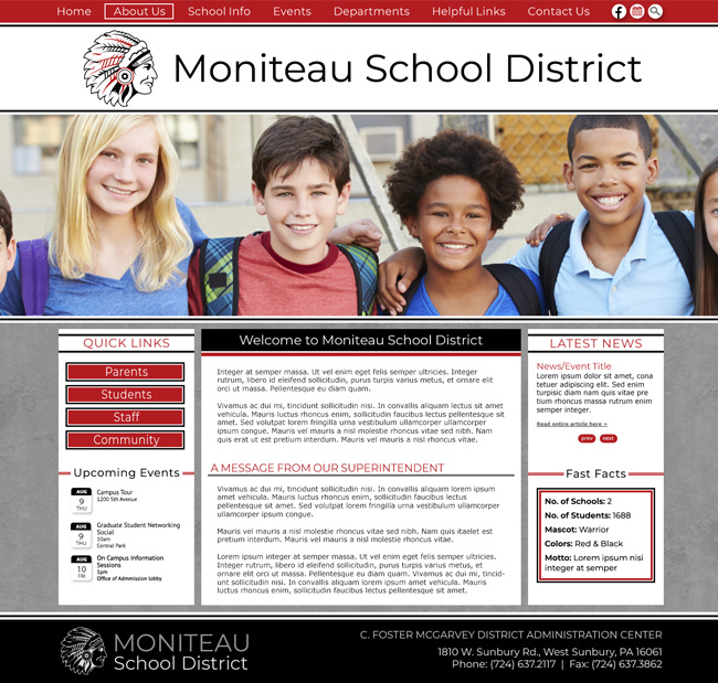 Website Template for Moniteau School District