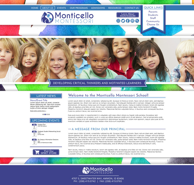 Montessori School Template: Monticello Montessori