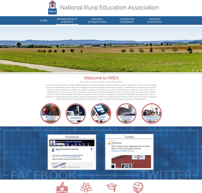 Customized Education Association Website NREA