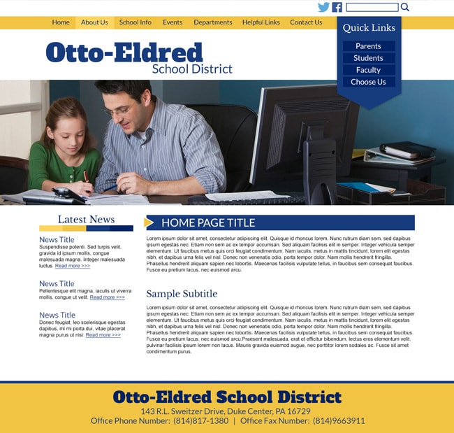 School District Website: Otto Eldred School District
