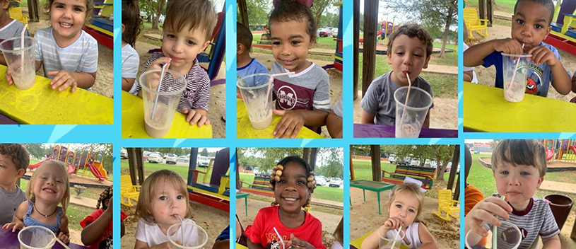 Class enjoying yummy milkshakes on National Milkshake Day!