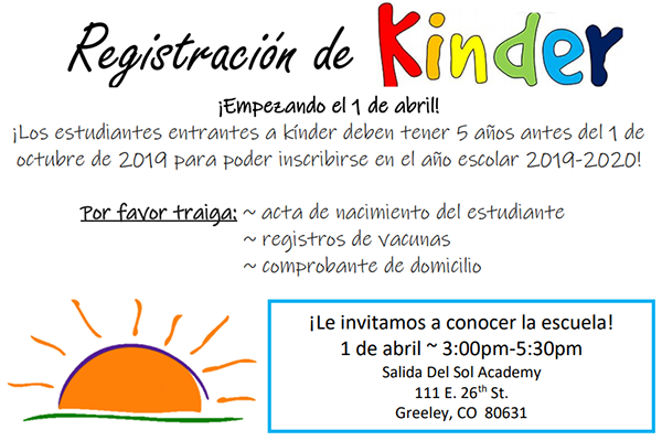Registro de kindergarten