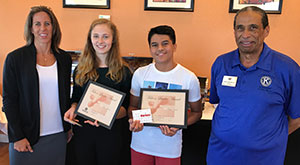 Kiwanis Falcon Leaders, Marlee Spring and Philipe Cabral