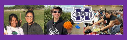 Students doing community service