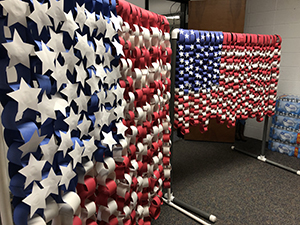 Veteran's Day paper chain flags