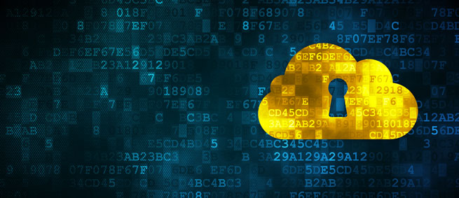 code overlayed with a gold cloud with keyhole