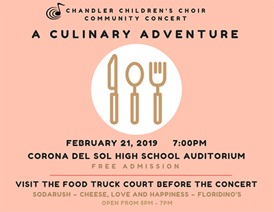 A Culinary Adventure February 21, 2019 7:00pm