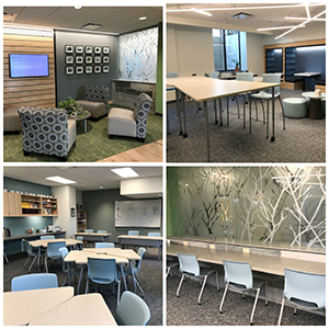 New middle school classrooms, media center, testing room and student lounge
