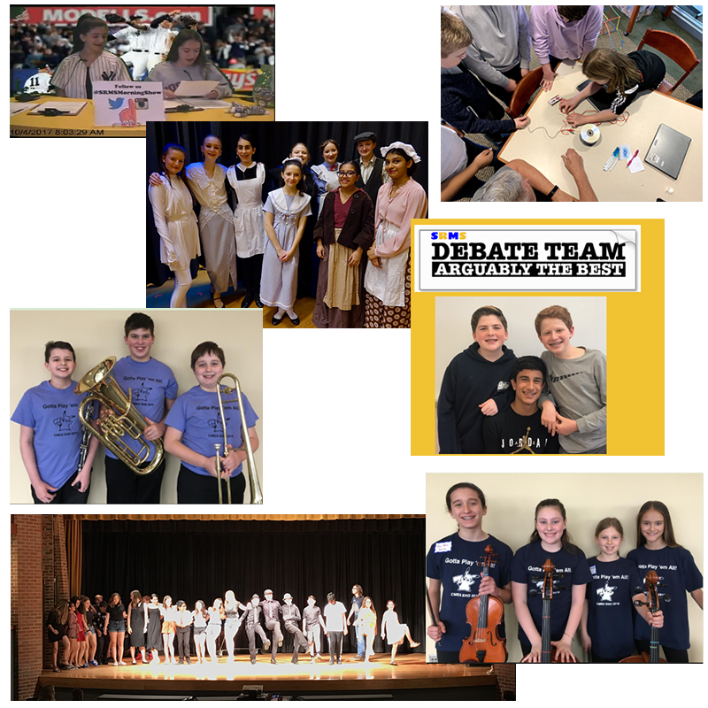 students participating in various extracurricular activities