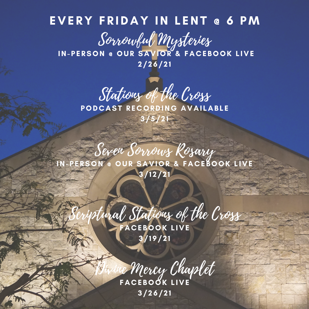 Fridays of Lent schedule