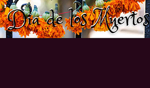 Flowers with words Dia del los Muertos