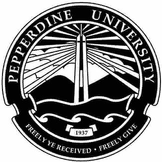 Pepperdine University logo - Freely Ye Received, Freely Give. 1937