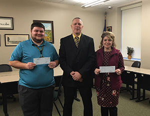 the district superintendent with grant recipients