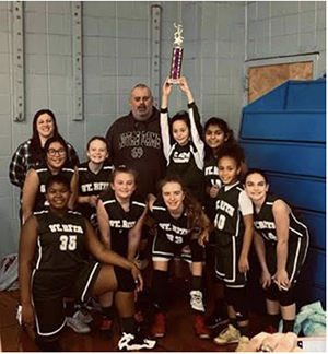 Girls JV Basketball Team at the All Saints Basketball Jamboree