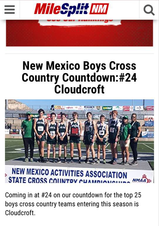 MileSplit New Mexico Boys Cross County Countdown #24 Cloudcroft