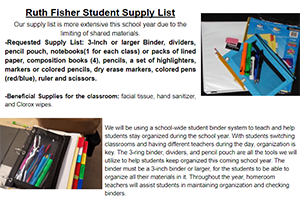 School Supplies Requested Flyer