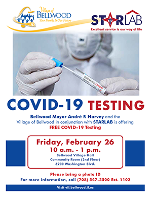 COVID - 19 Testing flyer English