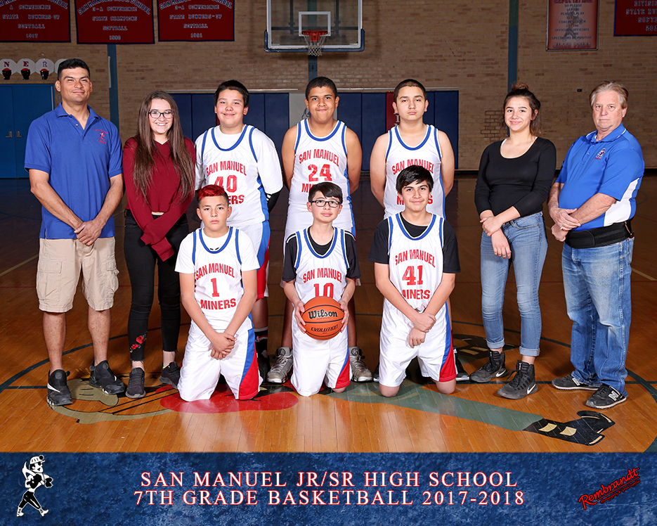 San Manuel Jr/Sr High School Boys 7th Grade Basketball 2017-2018