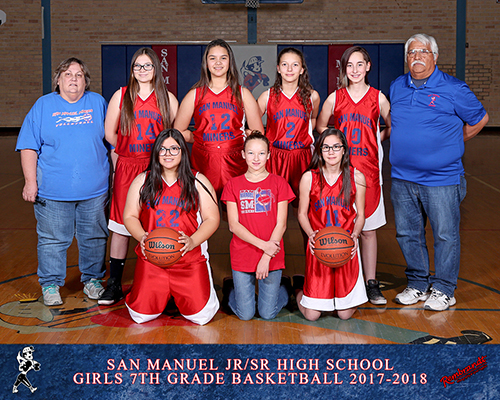 San Manuel Jr/Sr High School Girls 7th Grade Girls Basketball 2017-2018