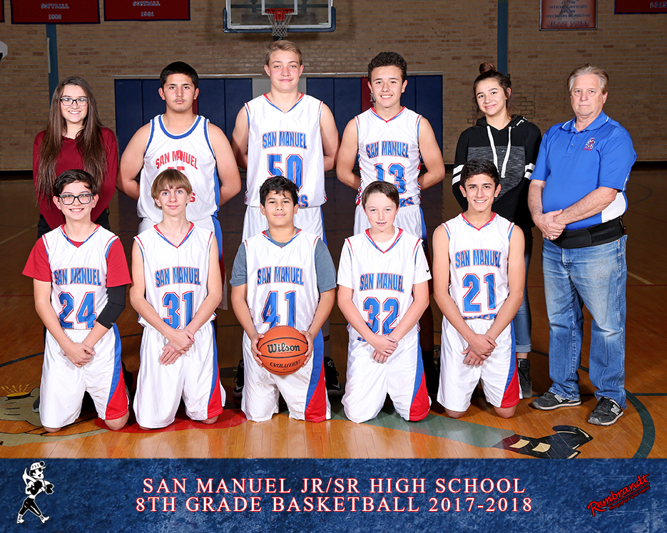 San Manuel Jr/Sr High School Boys 8th Grade Basketball 2017-2018
