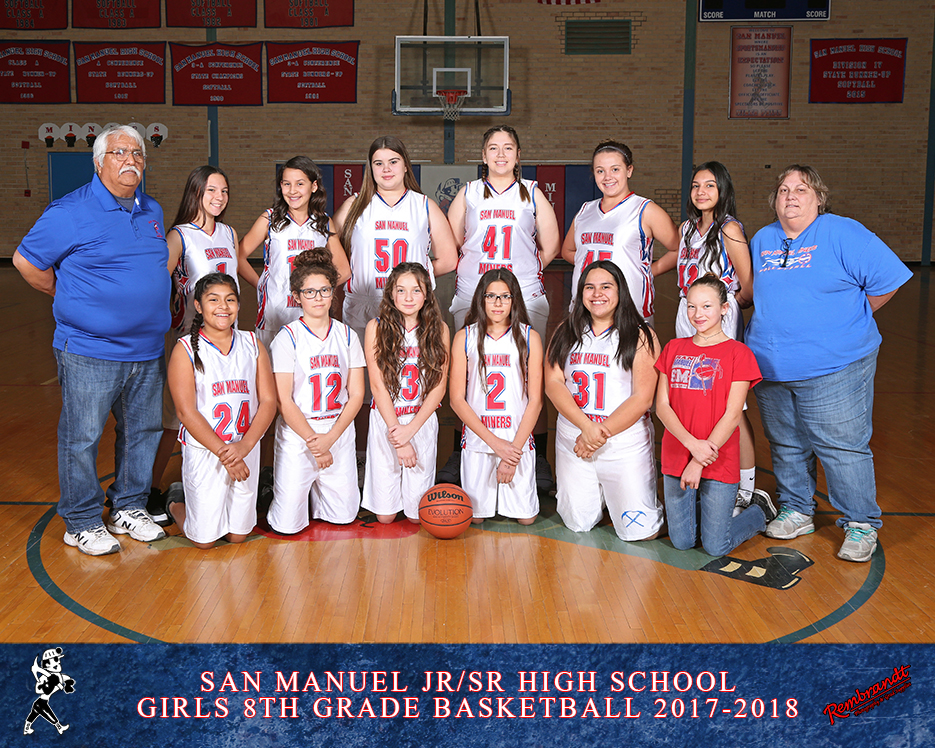 San Manuel Jr/Sr High School Girls 8th Grade Basketball 2017-2018
