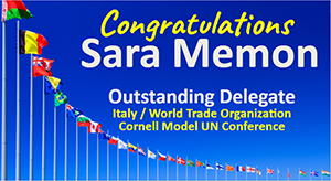 Congratulations to our PHS Model UN Delegate flyer
