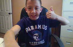 Student giving a thumbs up