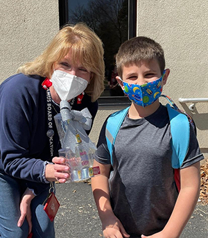 Mrs. Oliff and student