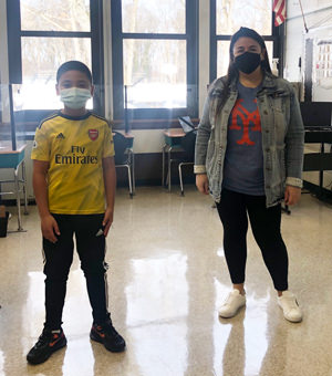 Two students dressed up