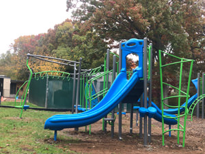 Closer view of slide