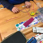 Student uses a ruler and Bendaroos to make and measure angles