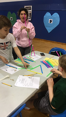 Students design structures together
