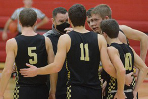 Coach Cherry talking to his team