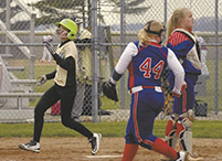 Madison-Grant’s Hannah Ogden scores for the Argylls in a 2018 game against Elwood.
