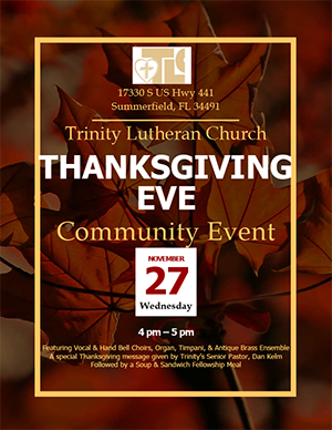 Thanksgiving Even Community Event - November 27