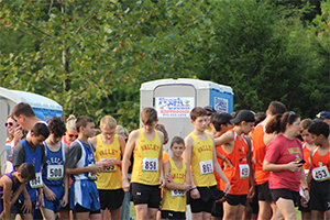 Runners waiting at starting line
