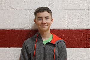 October Junior High Student of the Month Colby Maxwell