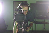 Student using video camera