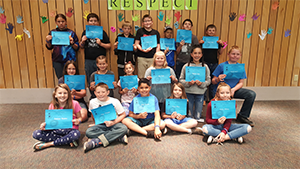 Students of the Month pose together