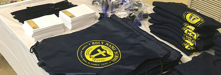 Holy Name School slogan merchandise